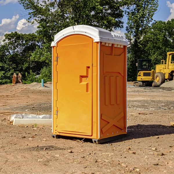 how often are the portable restrooms cleaned and serviced during a rental period in Dunbar